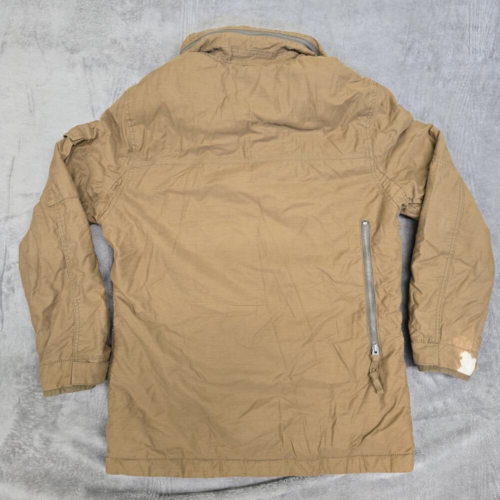 J. Crew NX-631 M65 Military / Mechanic Field Jacket MENS M Hooded Khaki Brown - Picture 2 of 12